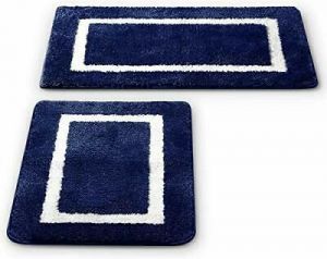 שטיח אמבטיה מיקרופייבר רך במיוחד עם משטח מונע החלקה - סט 2 חלקים 